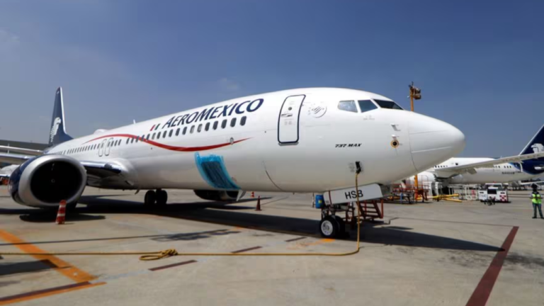 Man opens emergency exit and walks into plane wings