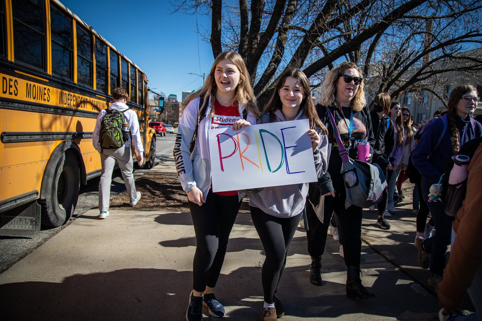 Students across lowa took part in walkouts