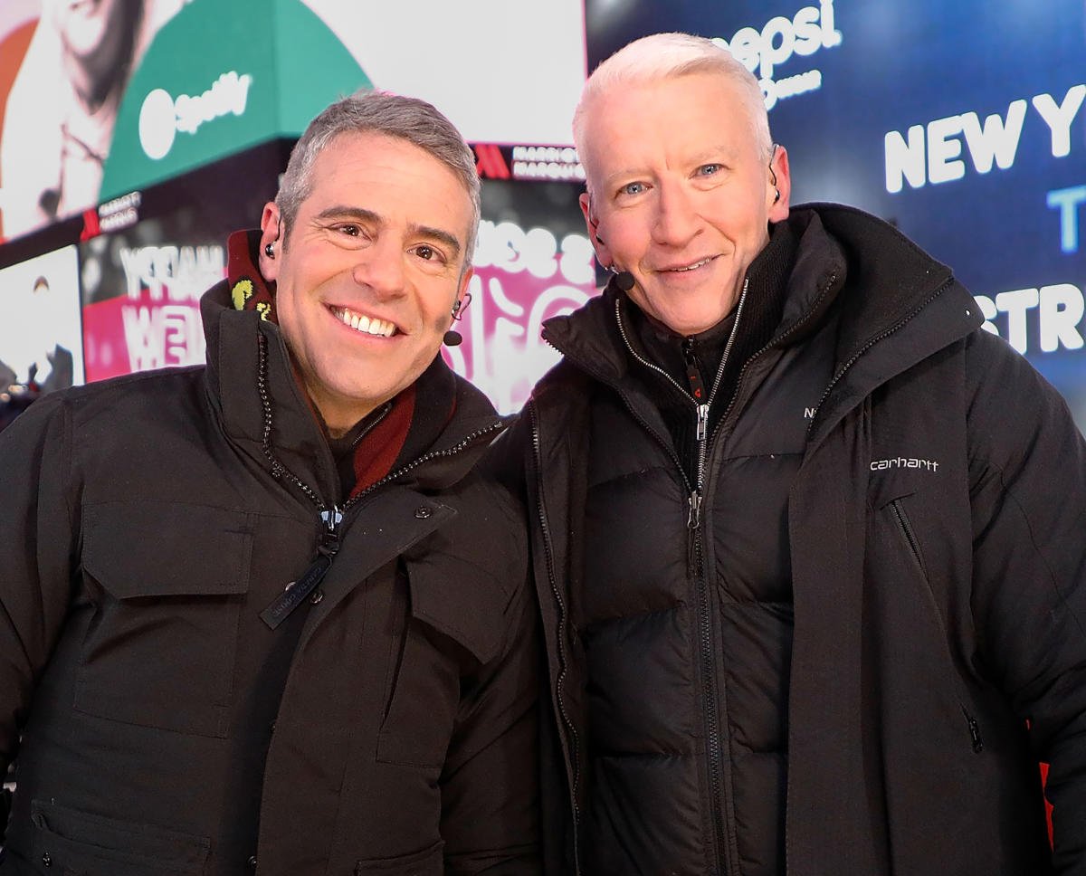 Anderson Cooper and Andy Cohen celebrate new year