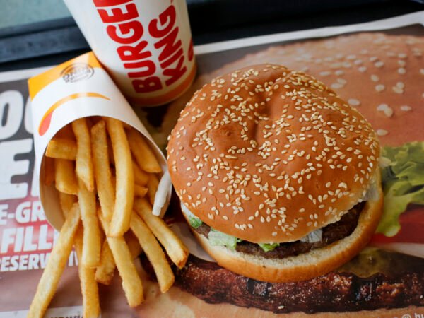 This is a Burger King Whopper meal combo at a restaurant in Punxsutawney