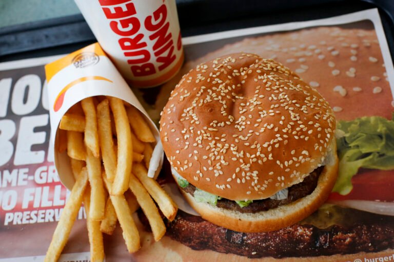 This is a Burger King Whopper meal combo at a restaurant in Punxsutawney