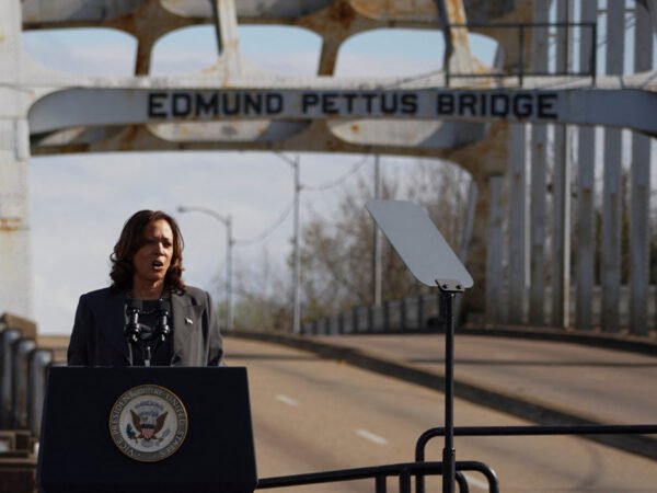 U.S Vice President Harris attends an event to mark the 'Bloody Sunday' anniversary, in Selma