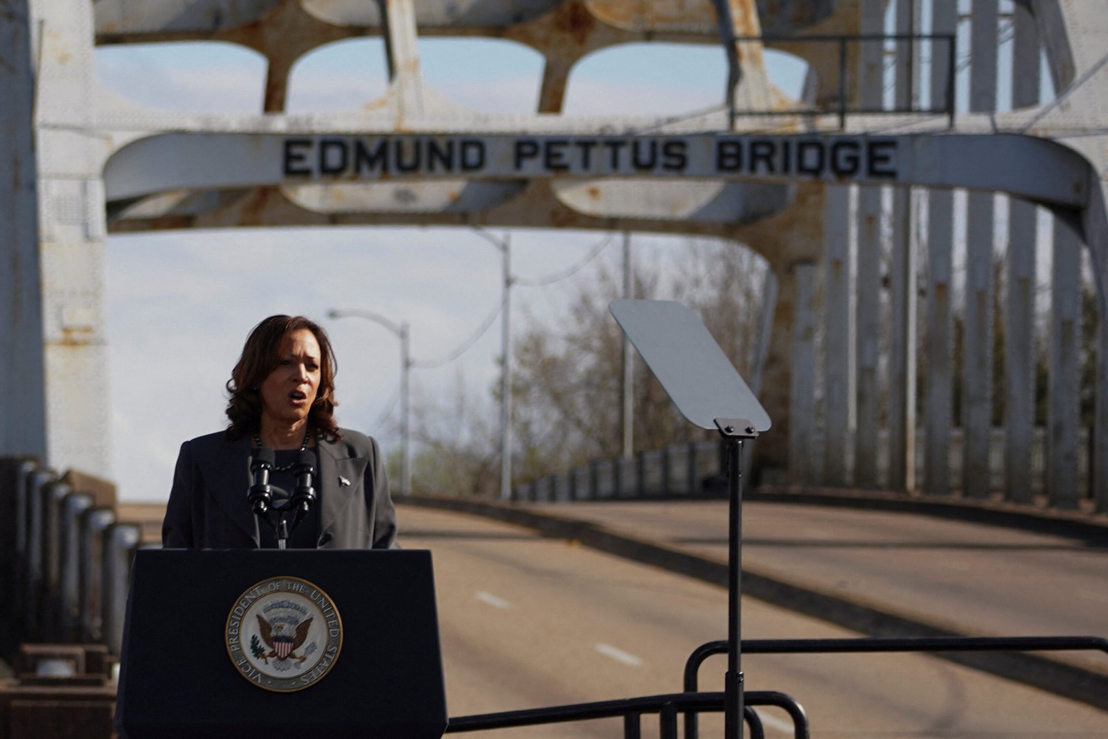 U.S Vice President Harris attends an event to mark the 'Bloody Sunday' anniversary, in Selma