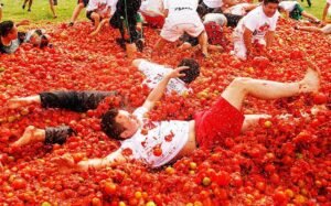 La Tomatina 2026 festival preparations in Buñol Spain