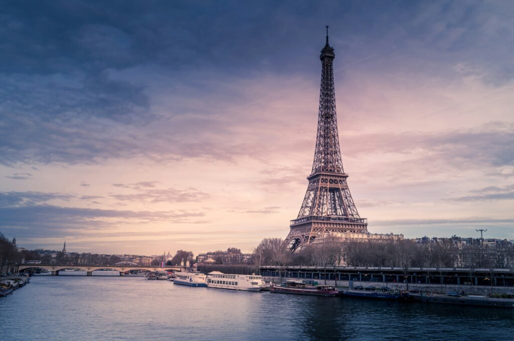 Paris France Eiffel Tower and cityscape in summer
