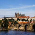 Prague Travel Bucket List featuring Prague Castle and the historic Prague skyline
