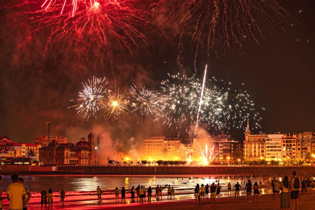 Bonfires of San Juan 2026 festival celebrations in Alicante, Spain