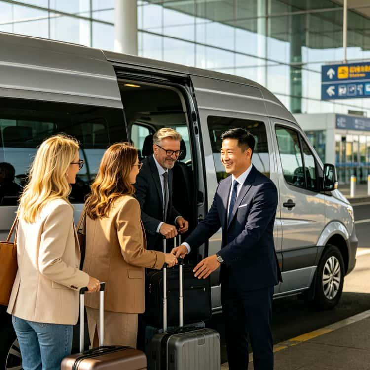 Airport transportation for large groups in Europe