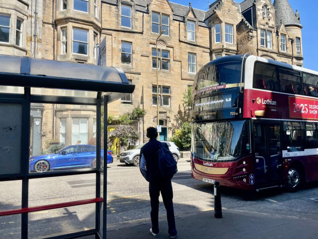 Public bus transportation in Edinburgh