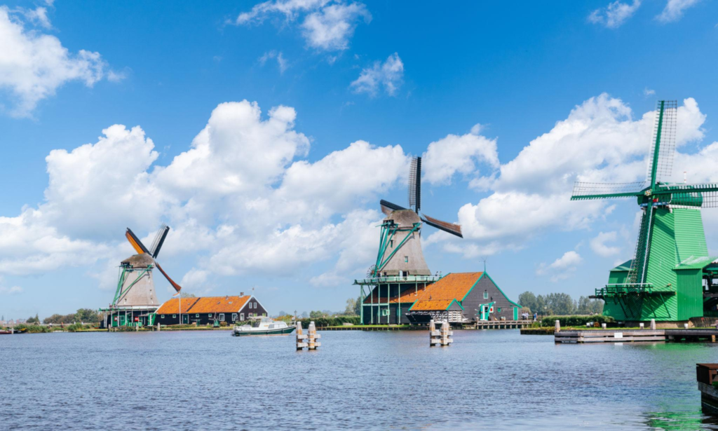 Traditional windmills at Zaanse Schans