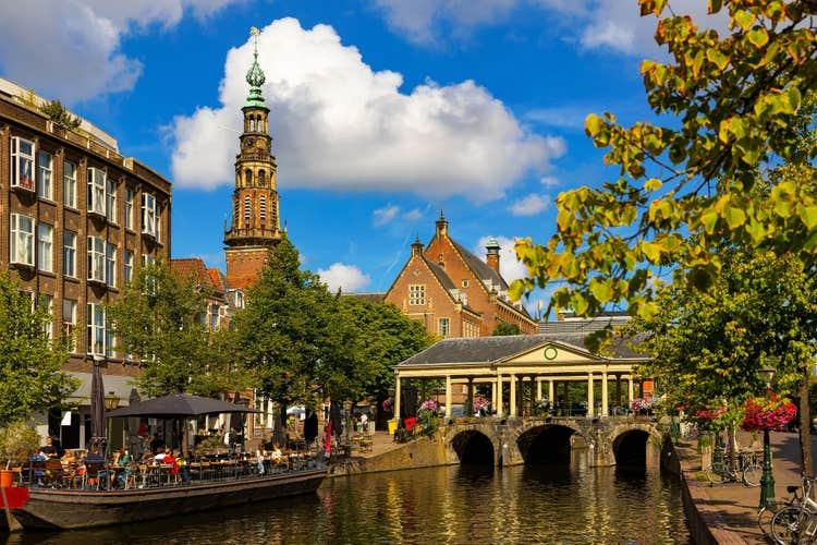 Historic canals in Leiden