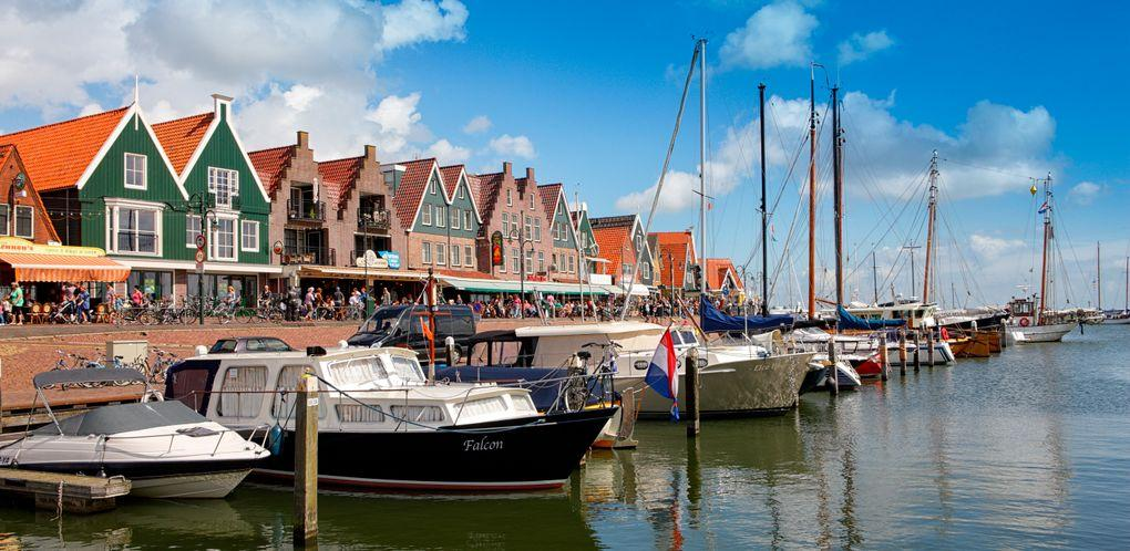 Traditional harbour in Volendam