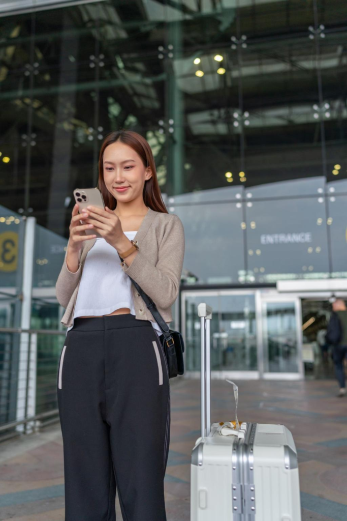 Traveler confirming a private chauffeur booking online