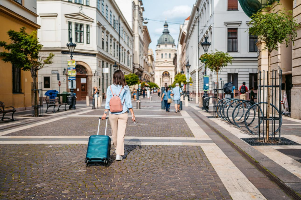 Travelers arriving in Europe
