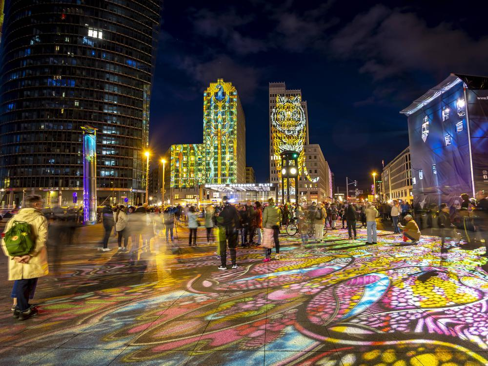 Potsdamer Platz during Festival of Lights