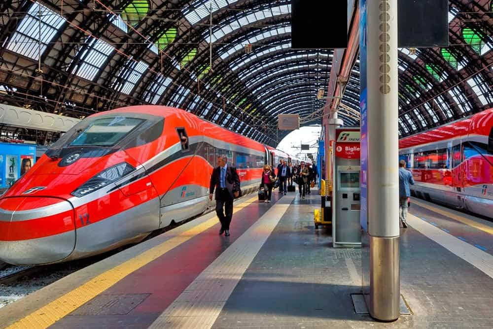 High-speed train connecting European cities