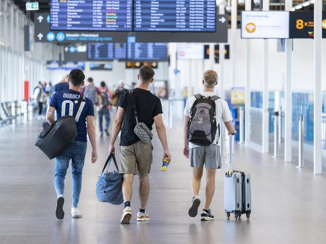 International travelers arriving in Europe