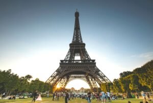 Eiffel Tower with Paris skyline